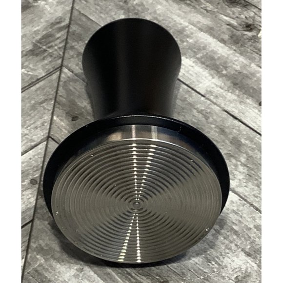 Espresso Coffee Tamper Calibrated Spring Loaded Adjustable Steel Black Handle - Picture 3 of 9
